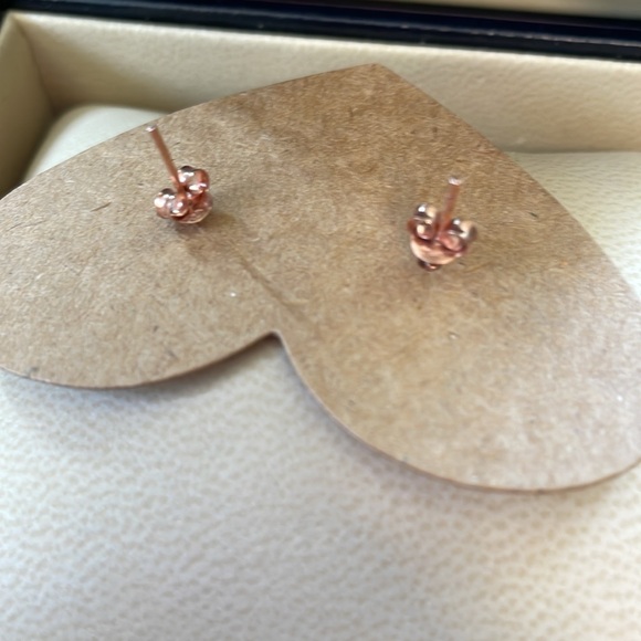 Minimalist 14k gold plated sterling silver earrings EUC - Picture 3 of 3